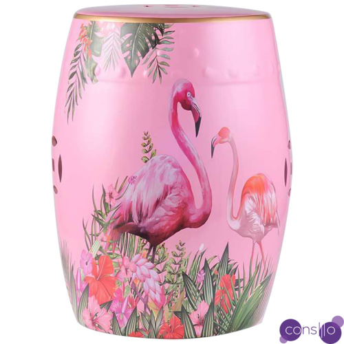 Керамический табурет Flamingo Tropical Animal Ceramic Stool Pink