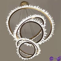 Люстра для высокого потолка Большие Кольца с кристаллами chandelier Large Rings Crystals