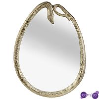 Дизайнерское зеркало в золотой раме Snake
