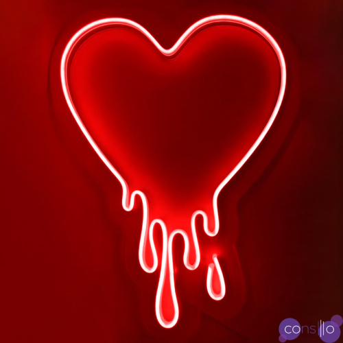 Неоновая настенная лампа Melted Heart Neon Wall Lamp