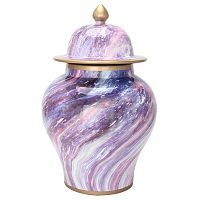 Ваза с крышкой Violet Colored Rainbow Vase
