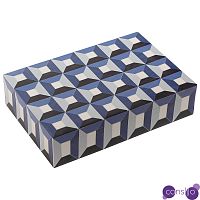 Шкатулка Squares Blue Bone Inlay Box