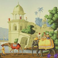 Обои ручная роспись Early Views of India Eden on scenic paper