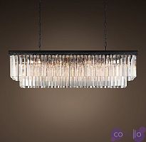 Люстра RH 1920s Odeon Clear Glass Fringe Blackiron 125