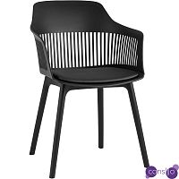 Стул Crocus Chair Черный цвет Велюровая подушка