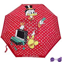 Зонт раскладной LOUIS VUITTON дизайн 002 Красный цвет