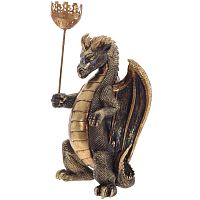 Подсвечник в виде дракона Dragon candlestick Green Brown