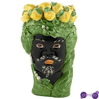Ваза Vase Lemon Head Man Green