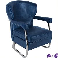 Кресло Eggert Armchair blue leather