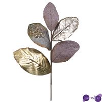 Декоративная ветвь с серебряными листьями