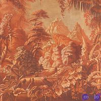 Обои ручная роспись L'Eden Coral Monochromatic on antique scenic Xuan paper