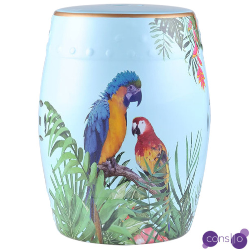 Керамический табурет Parrots Tropical Animal Ceramic Stool Blue