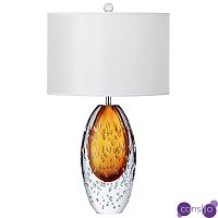 Дизайнерская Лампа настольная Crystal Table Lamp Янтарное стекло Капли