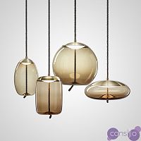 Серия подвесных светильников в скандинавском стиле из цветного стекла WICK