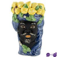Ваза Vase Lemon Head Man Blue
