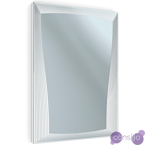 Зеркало в ванную с подсветкой прямоугольное белое 60х80 см Marta