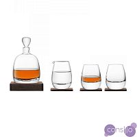 Набор для виски с деревянными подставками islay whisky, 4 предмета