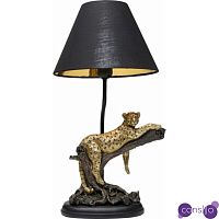 Настольная лампа черная Calm leopard