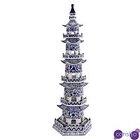 Большая керамическая Пагода синий орнамент