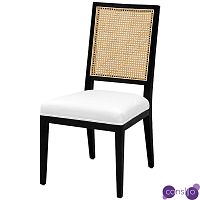Деревянный стул со спинкой из ротанга Kenan Wicker Chair