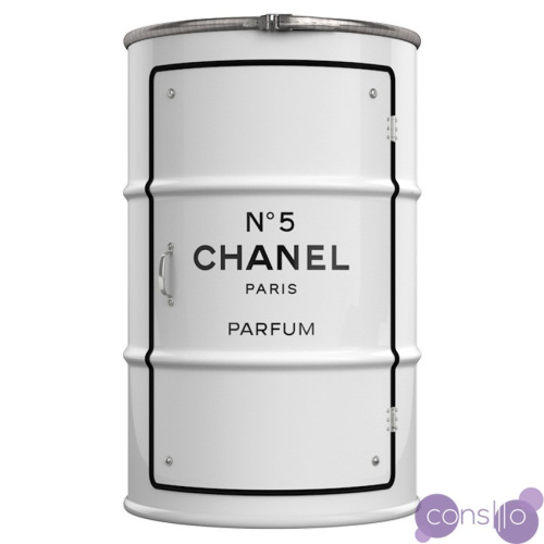 Декоративная Бочка- шкаф Chanel №5 white L