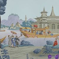 Обои ручная роспись Procession Chinoise Charvet on scenic paper