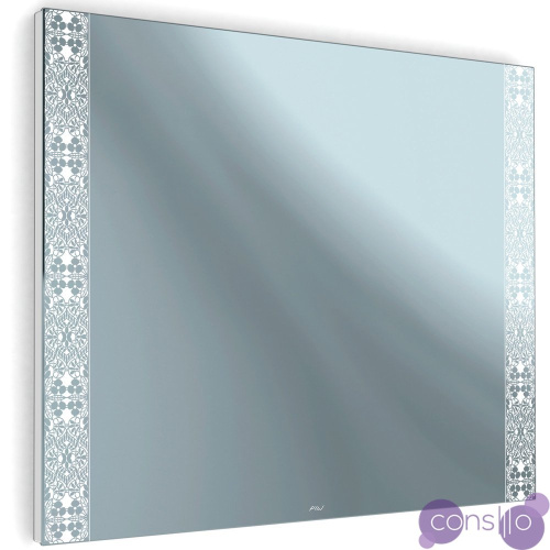 Зеркало в ванную с подсветкой прямоугольное белое 90х80 см Elizabeth