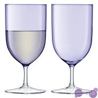 Набор бокалов для воды и вина hint 400 мл фиолетовый, 2 штуки