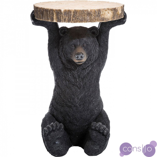 Приставной столик черный дизайнерский 40 см Bear