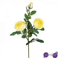 Декоративный искусственный цветок Large Branch Yellow Rose