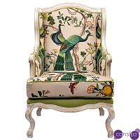 Кресло с зелеными павлинами Emperor's Bird