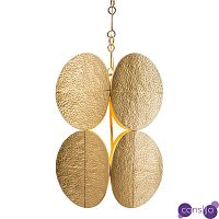 Светильник Shine by S.H.O HALO PENDANT - Modern Gold Leaf Chandelier with Brass Chain