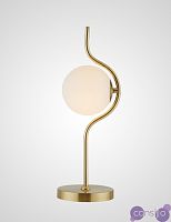 Настольная лампа со стеклянным плафоном на волнообразном каркасе WELLIG TAB