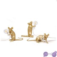 Настольный светильник копия Mouse by Seletti (золотой)