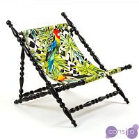Стул Seletti Heritage Foldable Deckchair Parrots