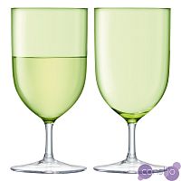 Набор бокалов для воды и вина hint 400 мл зеленый, 2 штуки