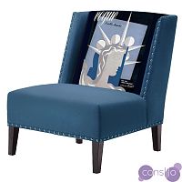FUN Armchair Ctatue of Liberty Blue Дизайнерское кресло с цветным принтом
