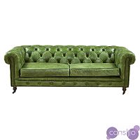 Диван Chesterfield leather Sofa green