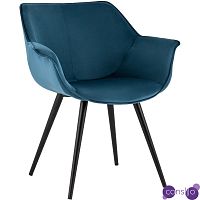 Стул Mason chair Пыльно-Синий Велюр