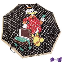 Зонт раскладной LOUIS VUITTON дизайн 003 Черный цвет