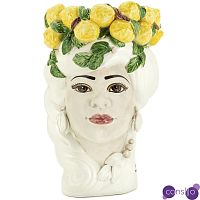 Ваза Vase Lemon Head Lady White