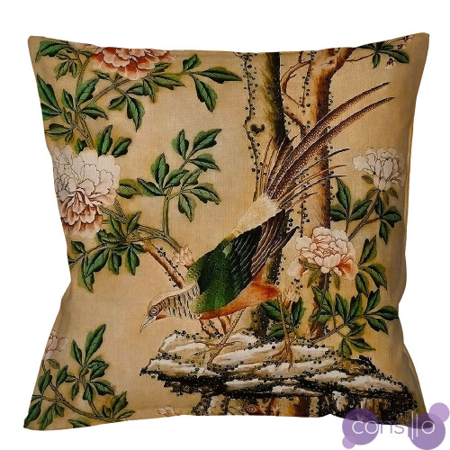 Декоративная подушка Beige and Green Chinoiserie 3