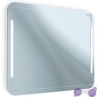 Зеркало в ванную с подсветкой белое 60х80 см Vintage