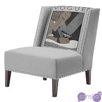 FUN Armchair Vogui II Gray Дизайнерское кресло с цветным принтом