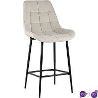Стул Полубарный NANCY Chair посадка 65 см Молочный Велюр