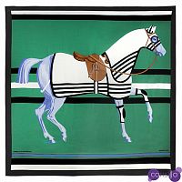 Плед Hermes Horse Green Plaid