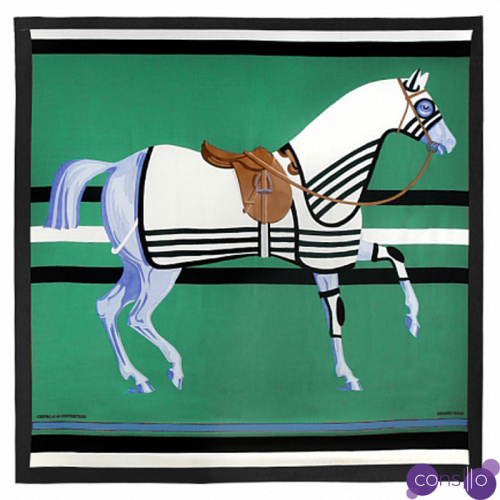 Плед Hermes Horse Green Plaid