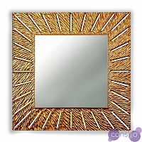 Бронзовое зеркало квадратное настенное SUNSHINE