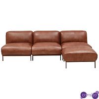 Угловой кожаный диван Macaire Leather Sofa