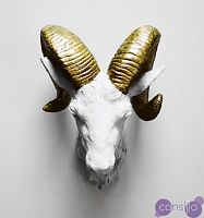 Голова барана - Белая с бронзовыми рогами